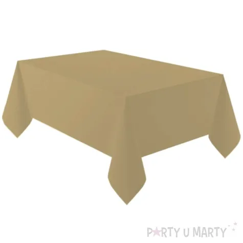 obrus foliowy creme brulee bezowy amscan 274x137 cm