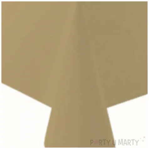 obrus foliowy creme brulee bezowy amscan 274x137 cm