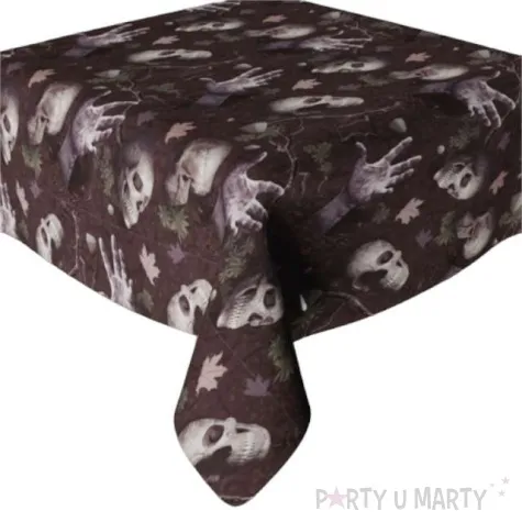 obrus foliowy czaszki halloween guirca 137 x 274 cm