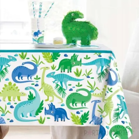 obrus foliowy dinozaury w roslinach mix unique 213 x 137 cm