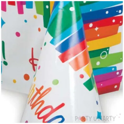 obrus foliowy happy birthday rainbow unique 137 x 213 cm