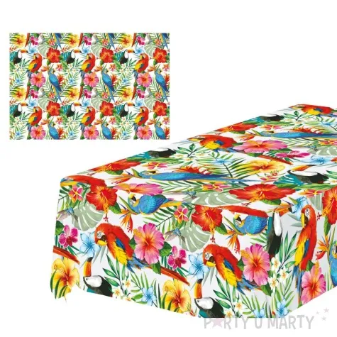 obrus foliowy hawaje tukan i papuga guirca 137 x 274 cm