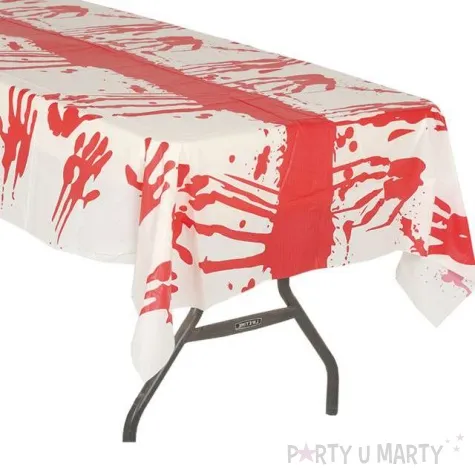obrus foliowy krwawe slady guirca 270x135 cm