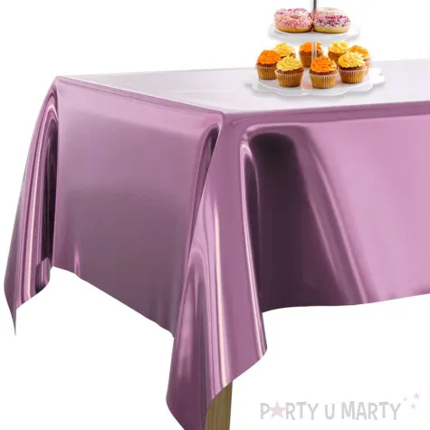 obrus foliowy metaliczny lawendowy primot 137x183 cm