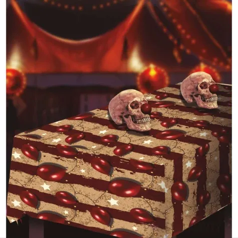 obrus foliowy straszny klaun halloween guirca 137x274 cm