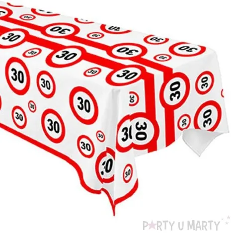 obrus foliowy urodziny 30 traffic birthday 136x270 cm