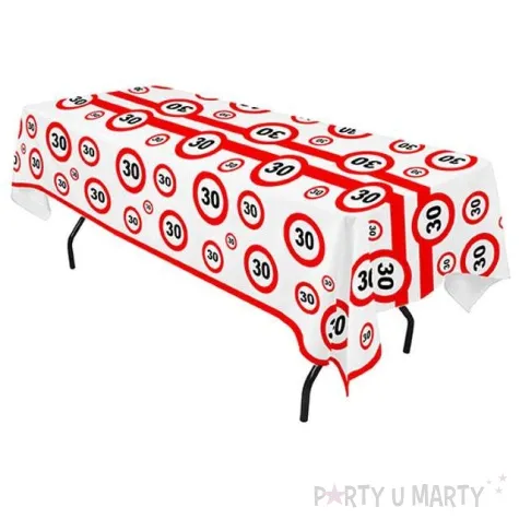 obrus foliowy urodziny 30 traffic birthday 136x270 cm