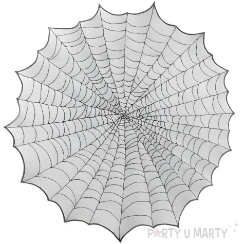 obrus pajeczyna czarny partydeco 124 cm