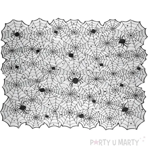 obrus pajeczyna i pajaki czarny partydeco 180cm x 135 cm