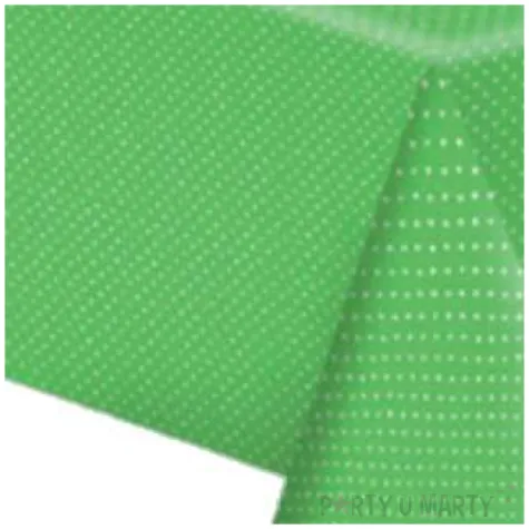obrus papierowy biale kropki zielony maki 180x120 cm