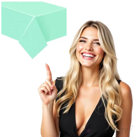 obrus papierowy classic mietowy godan 183 x 132 cm