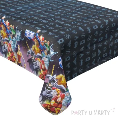 obrus papierowy justice league party factory 180 x 120 cm