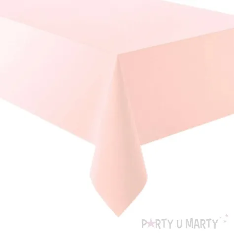 obrus papierowy marshmallow rozowy jasny amscan 274x137 cm
