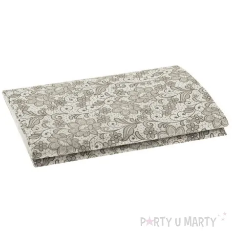 obrus papierowy roslinny ornament zloty maki 180 x 120 cm