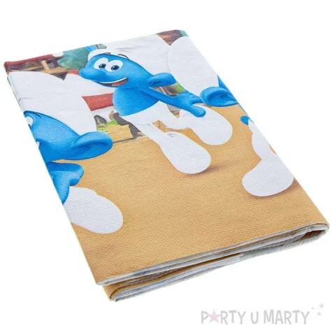 obrus papierowy the smurfs smerfy niebieski party factory 180 x 120 cm