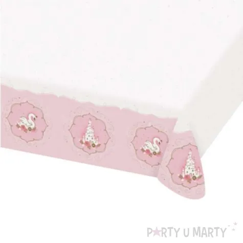 obrus papierowy urodziny ksiezniczki rozowy amscan 180x120 cm
