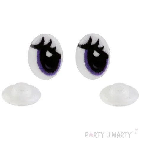 oczka bezpieczne bajkowe fioletowy 12x17 mm