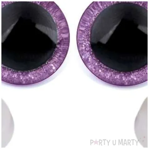 oczka bezpieczne brokatowe fioletowe stoklasa 20 mm 2 szt