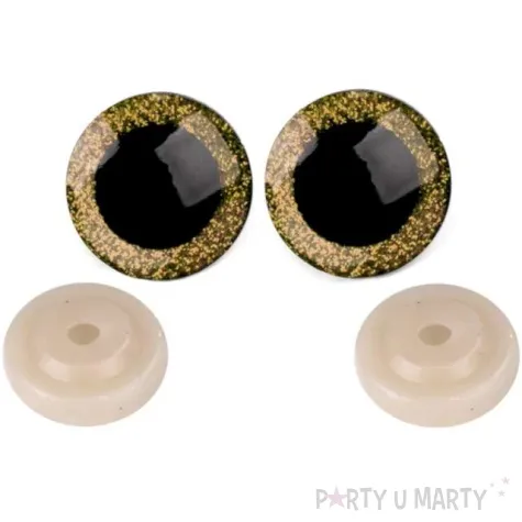 oczka bezpieczne brokatowe zlote stoklasa 25 mm 2 szt