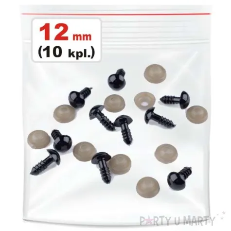 oczka bezpieczne classic czarne stoklasa 12 mm 10 kpl