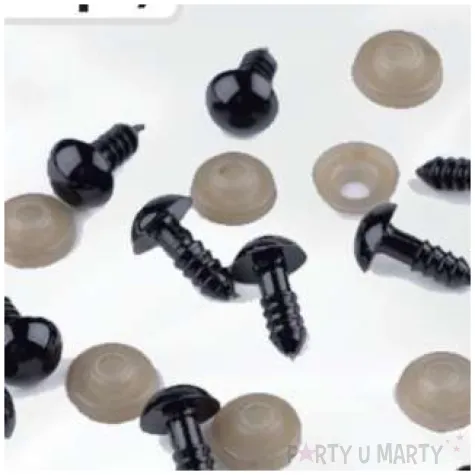 oczka bezpieczne classic czarne stoklasa 8 mm 10 kpl