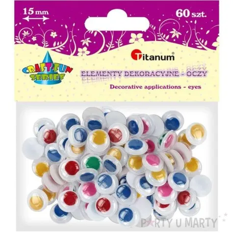 oczka classic mix titanum 15 mm 60 szt