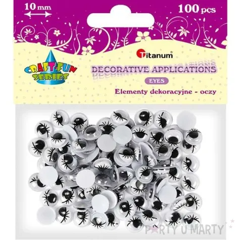 oczka classic z rzesami titanum 10 mm 100 szt