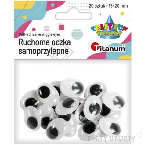 oczka owalne ruchome titanum 20 mm 20 szt