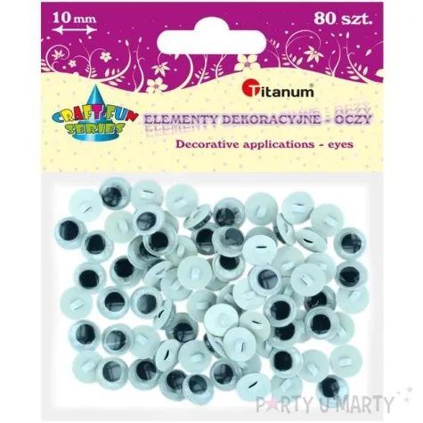 oczka przyszywane titanum 10 mm 80 szt