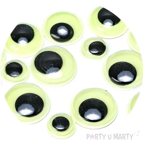 oczka samoprzylepne ruchome i swiecace w ciemnosci brewis 12 18 mm 18 szt