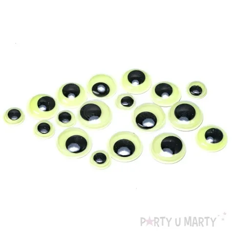 oczka samoprzylepne ruchome i swiecace w ciemnosci brewis 12 18 mm 18 szt