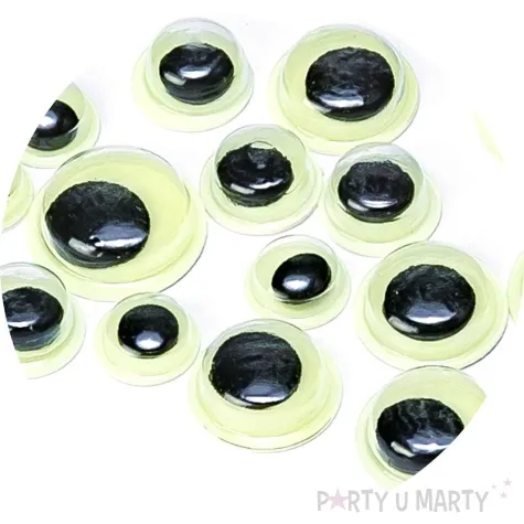 oczka samoprzylepne ruchome i swiecace w ciemnosci brewis 7 12 mm 20 szt