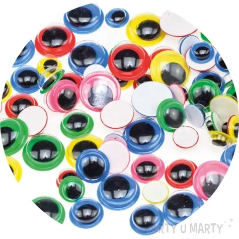 oczka samoprzylepne ruchome mix brewis 10 mm 80 szt