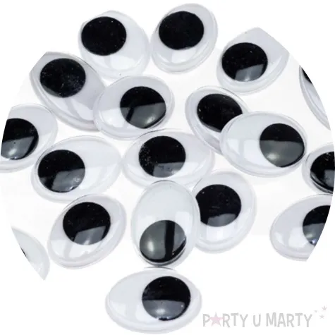 oczka samoprzylepne ruchome owalne brewis 12x16mm 26 szt