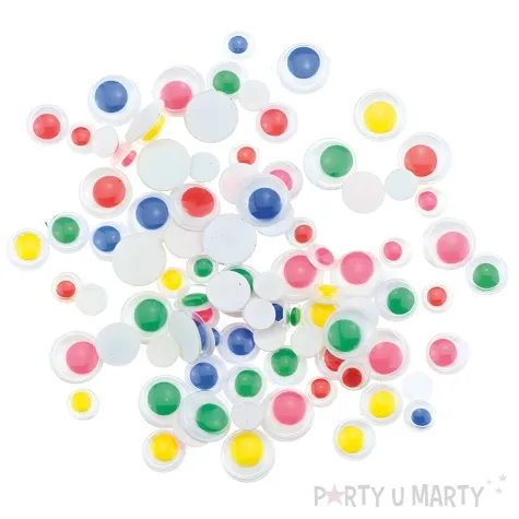 oczka samoprzylepne ruchome z kolorowa zrenica mix brewis 6 mm 60 szt