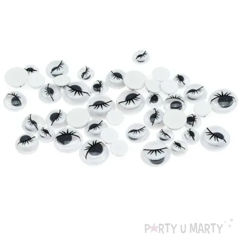 oczka samoprzylepne ruchome z rzesami brewis 14 mm 60 szt