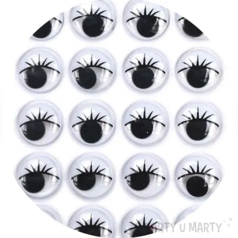 oczka samoprzylepne ruchome z rzesami titanum 15 mm 24 szt