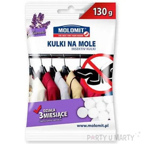 odstraszacz na mole kulki lawendowe molomit 130g