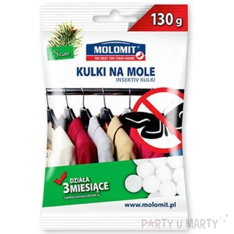 odstraszacz na mole kulki sosnowe molomit 130g