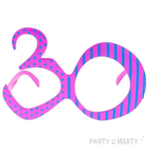 okulary party 30 urodziny rozowe godan