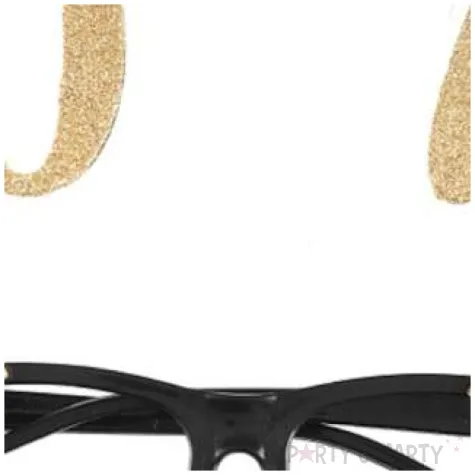 okulary party 70 urodziny czarno zlote santex