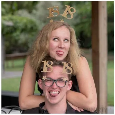 okulary party 80 urodziny czarno zlote santex