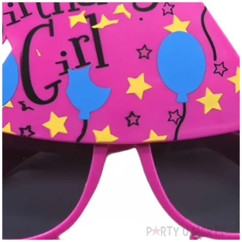 okulary party birtday girl z wasem rozowy tamipol