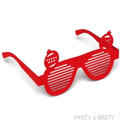 okulary party bombki osiem gwiazdek papierowe 6 szt