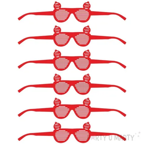 okulary party bombki osiem gwiazdek papierowe 6 szt