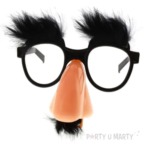 okulary party charakteryzacja czarna