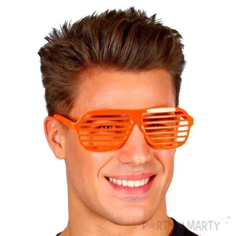 okulary party disco pomaranczowe widmann