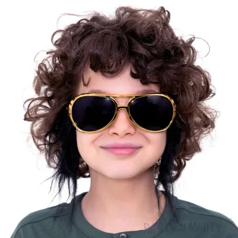 okulary party elvis z bakami zlote partypal