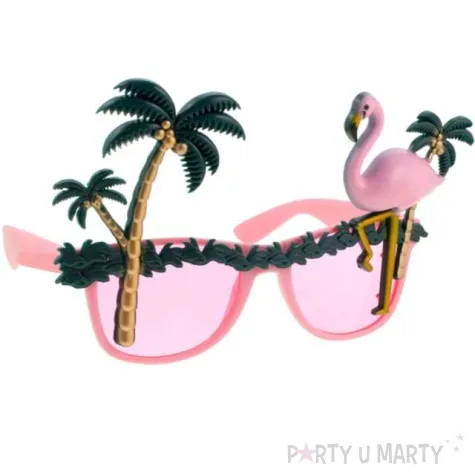 okulary party flaming i palmy rozowy godan