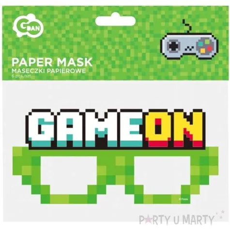 okulary party gaming party papierowe godan 6 szt